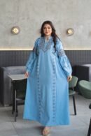 موديل كتان كود 0345 - سماوي