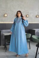 موديل كتان كود 0345 - سماوي