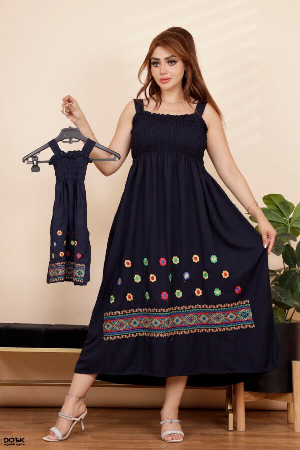 موديل ام وبنت كود 0424 - كحلي