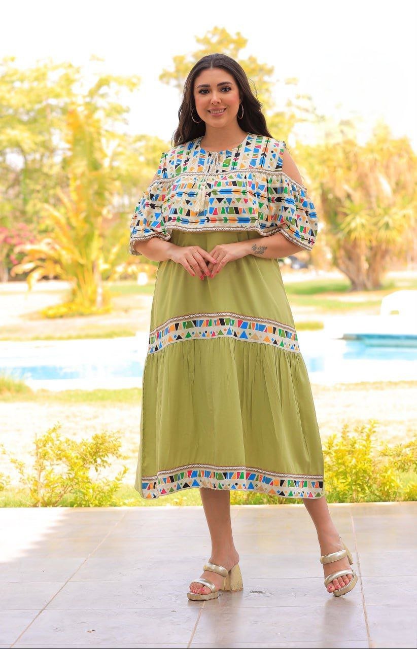 موديل كود 0460 - اخضر - الصورة 5