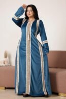 موديل سواريه مخمل شتوي كود 0507 - بترولي غامق