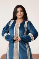 موديل سواريه مخمل شتوي كود 0507 - بترولي غامق