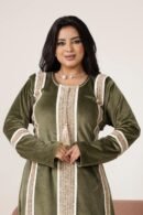 موديل سواريه مخمل شتوي كود 0507 - زيتي