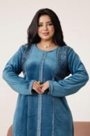 موديل سواريه مخمل شتوي كود 0508 - بترولي غامق