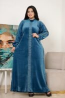 موديل سواريه مخمل شتوي كود 0510 - بترولي غامق