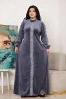 موديل سواريه مخمل شتوي كود 0510 - رمادي