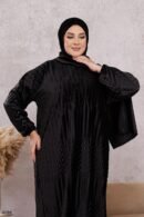 اسدال ثوب صلاة شتوي بليسيه مضغوط فري سايز كود 0525 - اسود