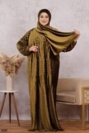 اسدال ثوب صلاة شتوي بليسيه مضغوط فري سايز كود 0525 - اخضر لارمع