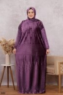 اسدال ثوب صلاة شتوي بليسيه مضغوط فري سايز كود 0525 - 04