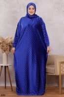 اسدال ثوب صلاة شتوي بليسيه فري سايز كود 0526 - ازرق