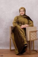 اسدال ثوب صلاة شتوي بليسيه فري سايز كود 0526 - اخضر لامع