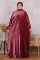 اسدال ثوب صلاة شتوي بليسيه عادي فري سايز كود 0527 - 02