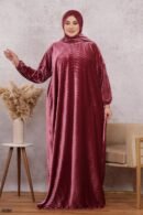 اسدال ثوب صلاة شتوي بليسيه عادي فري سايز كود 0527 - 02
