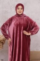 اسدال ثوب صلاة شتوي بليسيه عادي فري سايز كود 0527 - 02