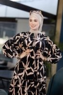 موديل مخمل لامع خفيف شتوي كود 0538 - اسود
