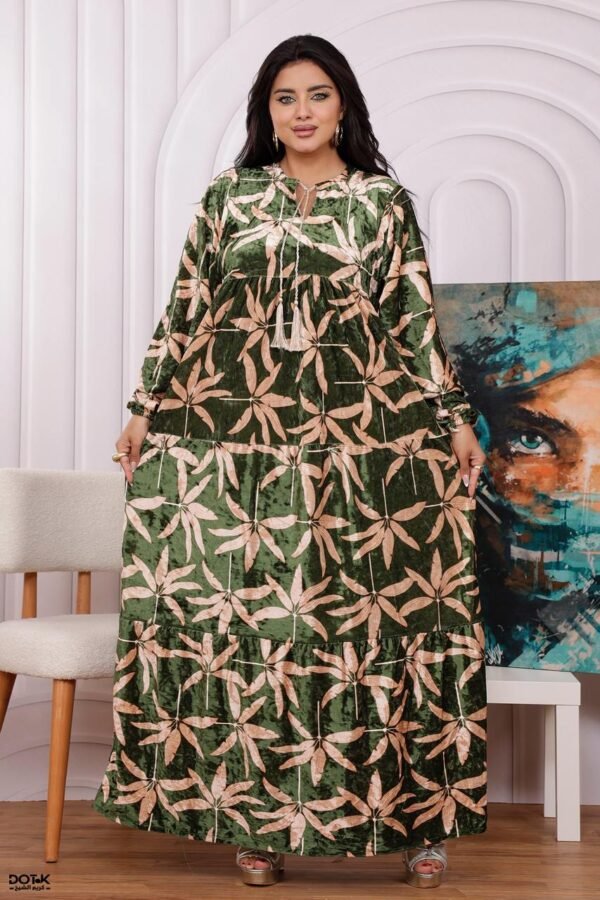 موديل مخمل لامع خفيف شتوي كود 0538 - اخضر