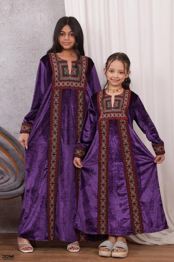 موديل بناتي مخمل كود 0602 - بنفسجي