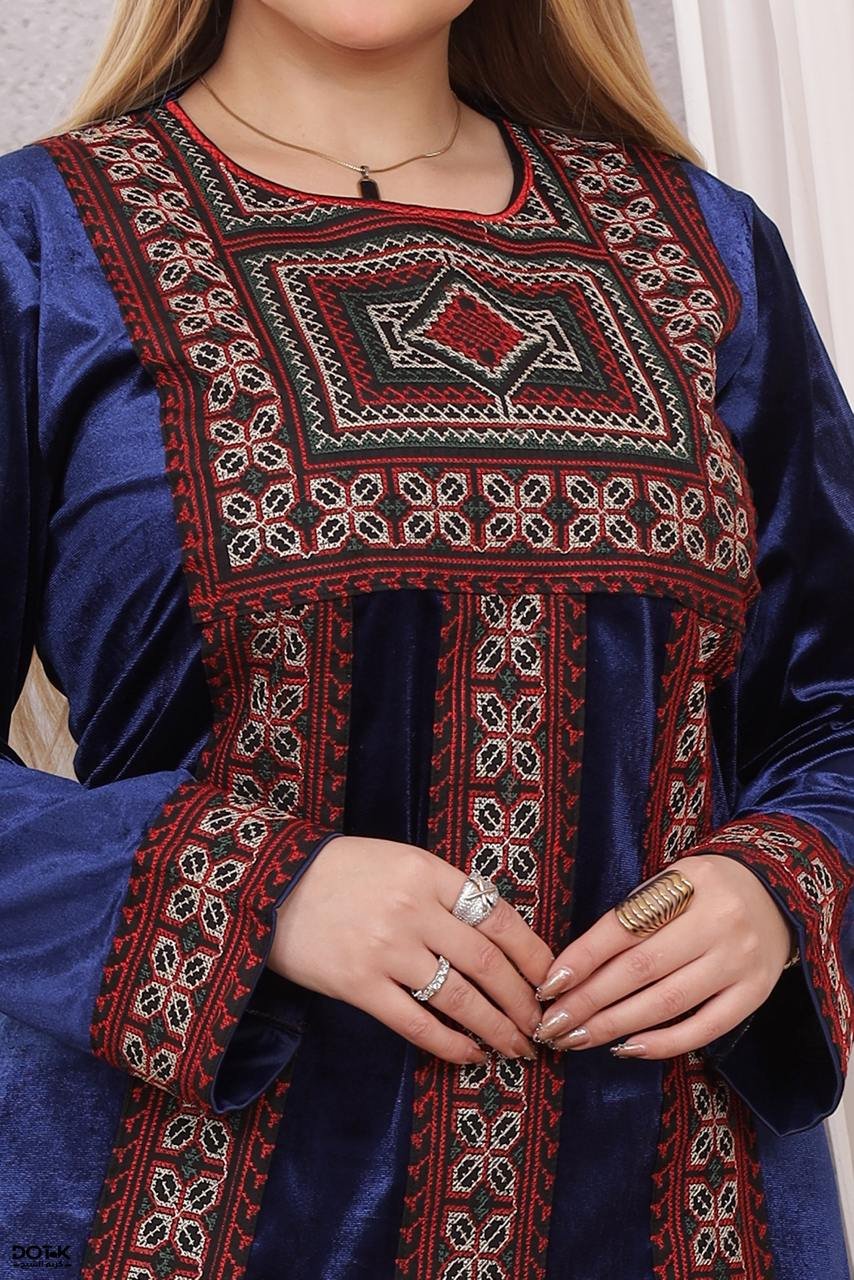 موديل مخمل اردني كود 0602 - كحلي - الصورة 2