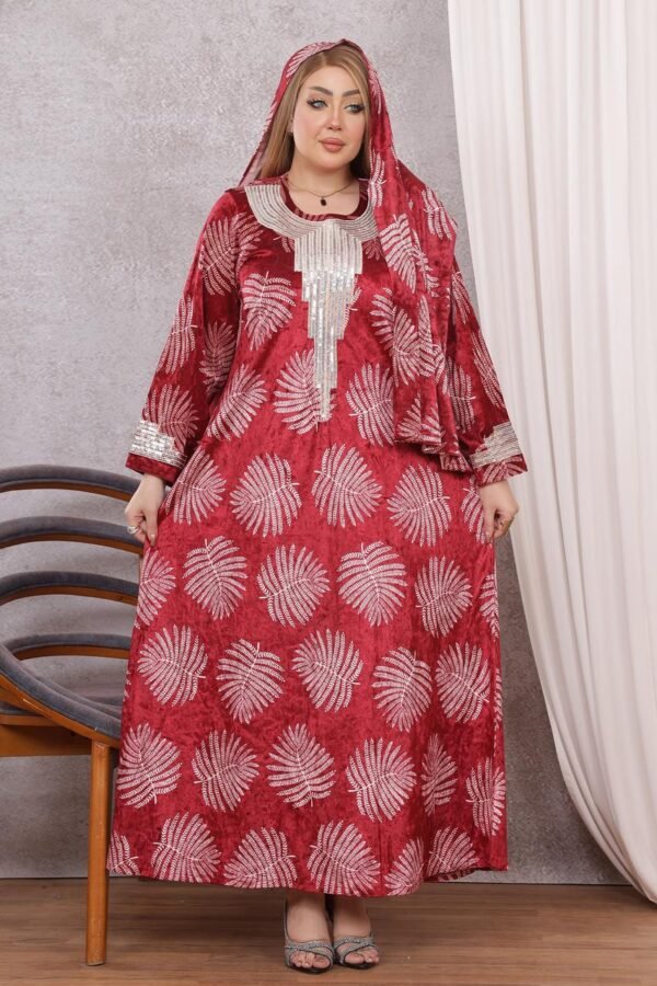 موديل مخور مع طرحه كود 0603 - عنابي