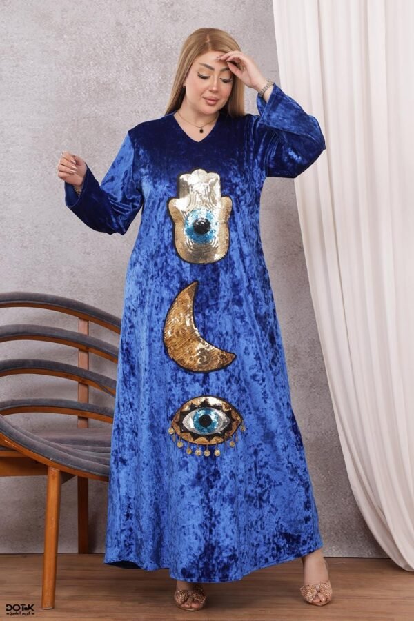 موديل مخمل ترتر كود 0606 - ازرق